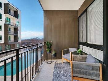 The stack apartment balcony